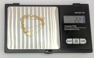 Cadena Bilbao de oro de 18k, 2.21 g, 40 cm.