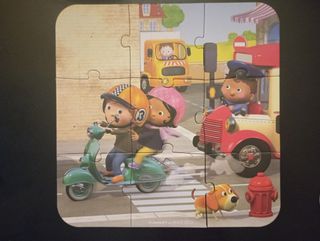 Puzzle y libro infantil La moto de Pablo