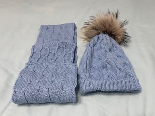 Bufanda y Gorro Juliana Trenzado Pelo Natural