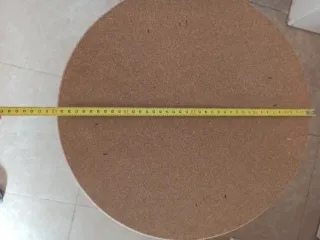 Mesilla auxiliar redonda de madera