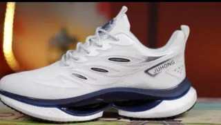 Zapatillas deportivas JUHONG hombre blancas y azul