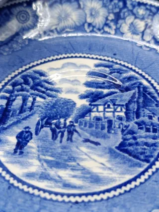 Set platos para pan loza inglesa