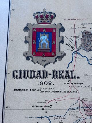 Mapa antiguo Ciudad Real 1902