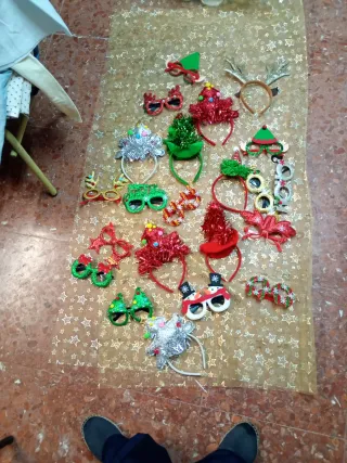 Lote Diademas y Gafas Navideñas
