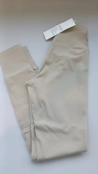 Leggings OYSHO con etiquetas, bicolor beige, M