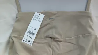 Leggings OYSHO con etiquetas, bicolor beige, M