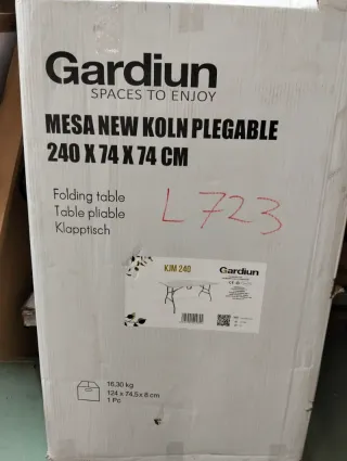 Mesa plegable Gardiun New Koln 240x74x74 cm
