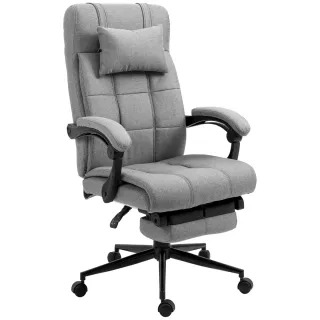 Silla Escritorio Reclinable Ajustable Gris