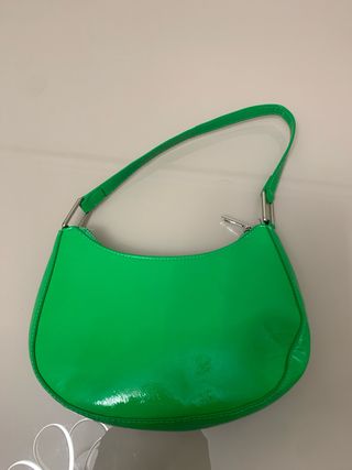 Bolso de hombro verde brillante