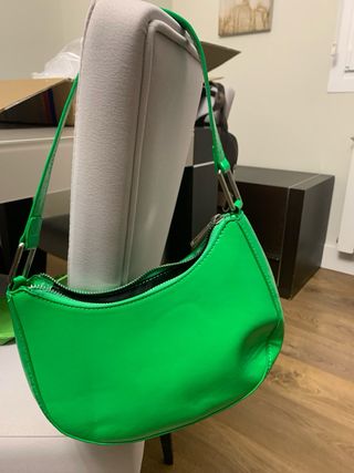 Bolso de hombro verde brillante