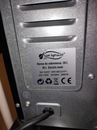 Horno San Ignacio 38L
