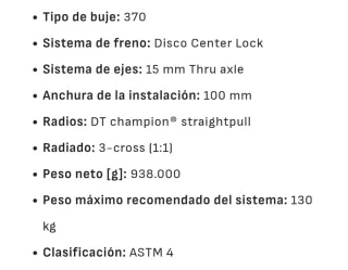Rueda del. DT Swiss E1900 Spline 27.5" 15x100 CL