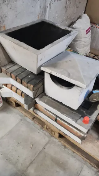 Barbacoa de obra desmontada