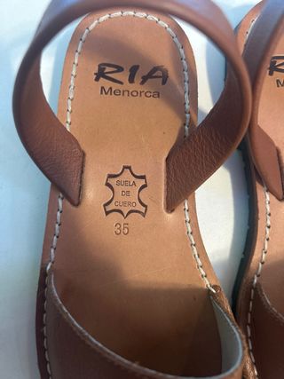 Sandalias Ria Menorca Piel Marrón Talla 35