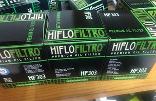 Kit 3 Filtros Aceite Moto HiFlo HF303 kawaski yama