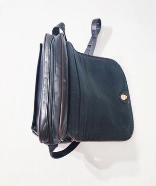 Ribé/ Vintage Bolso bandolera cuero genuino negro