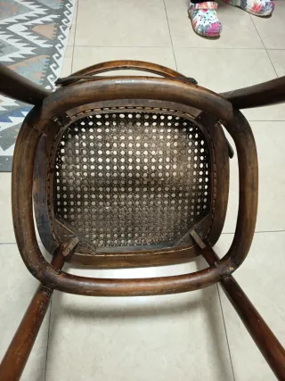 Sillas Thonet Madera y Rattan para Restaurar