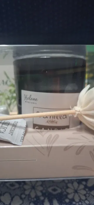 Candela profumata vaniglia e diffusore