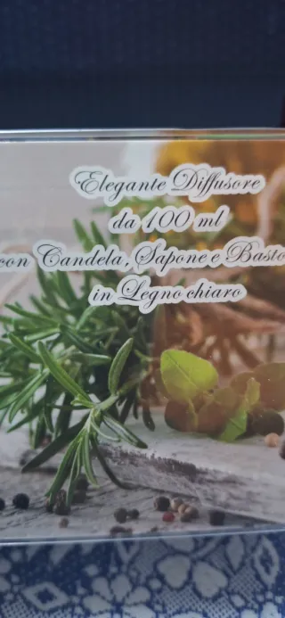 Candela profumata vaniglia e diffusore