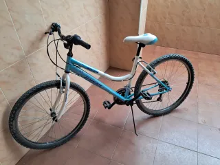 Bicicleta Mujer Azul y Blanca