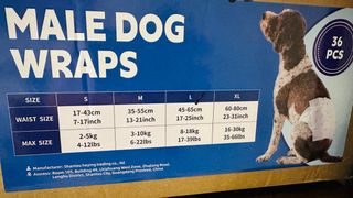 más de 120un. Pañales para perro macho talla L