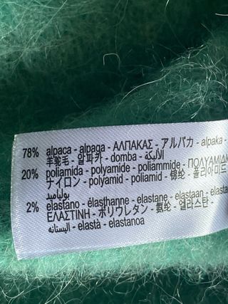 Jersey Zara Alpaca Talla S Verde