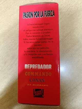 VHS Schwarzenegger Depredador Commando Conan
