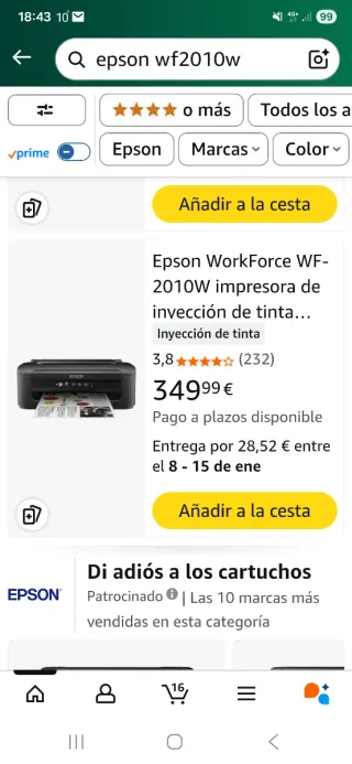 Impresora Epson WF-2010W WiFi