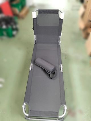 SONGMICS Tumbona Reclinable 193x53x29 cm Gris