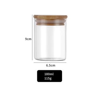 Set 12 Frascos Vidrio Bambú