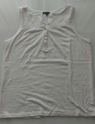Camiseta sin mangas blanca Massimo Dutti
