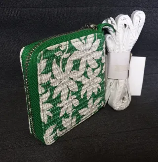 Monedero Desigual verde y blanco