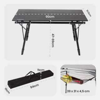 Arebos Mesa de Camping Plegable AR-HE-ACT90B