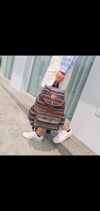 Mochila étnica multicolor, para uso diario, viaje