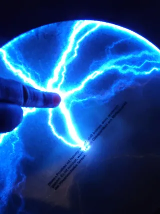 Luminglass cristal Plasma Azul electrostático