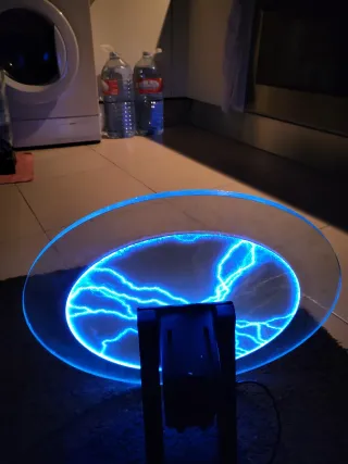 Luminglass cristal Plasma Azul electrostático