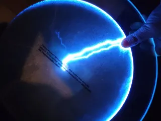 Luminglass cristal Plasma Azul electrostático