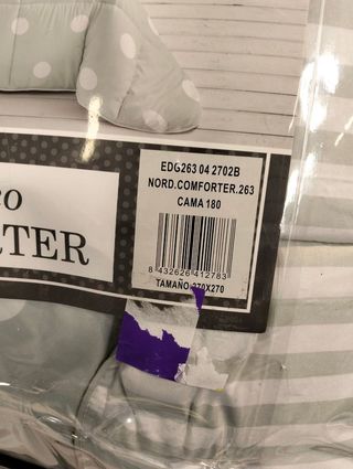 Burrito Blanco Edredón Comforter 270x270 cm