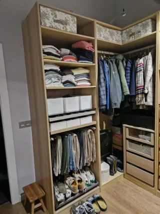 Armario vestidor modular madera