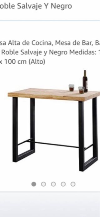 Mesa alta cocina y 3 sillas