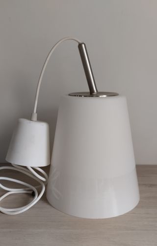 Lámpara Colgante Cristal Ikea Basisk Blanca