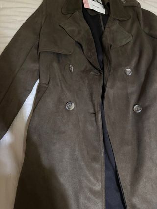 Gabardina Lefties verde/marrón