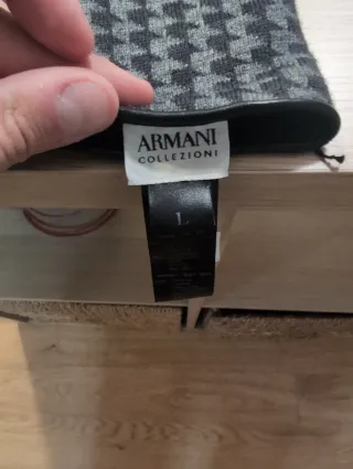 Guantes Armani Cuero Negro de oveja