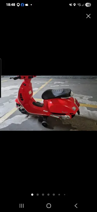 Moto Infantil Vespa 6V Roja