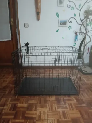 Jaula grande para perros/gatos negra