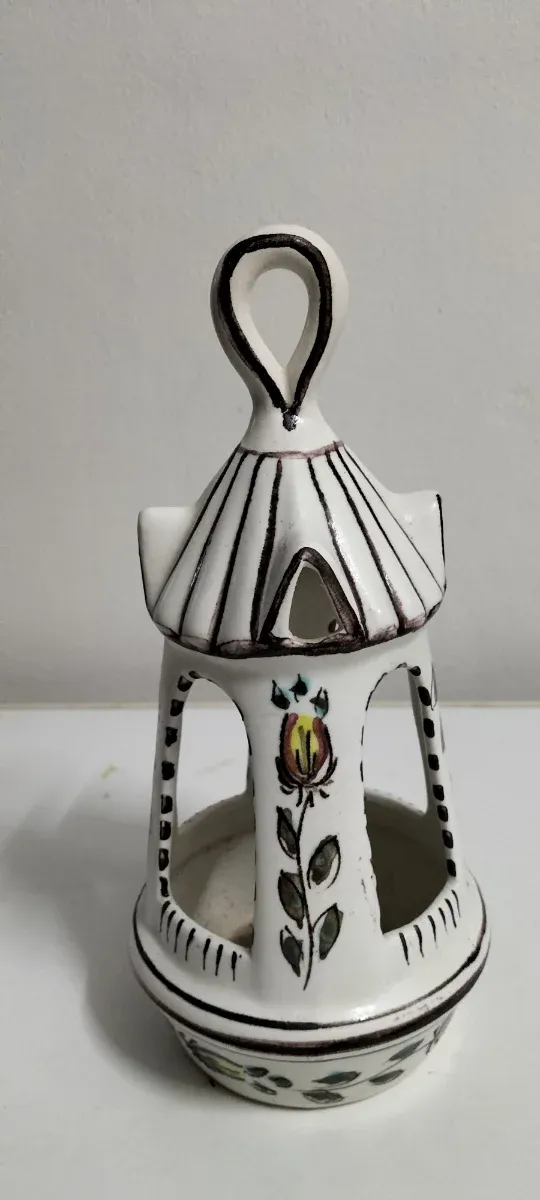 Portavelas cerámica artesanal