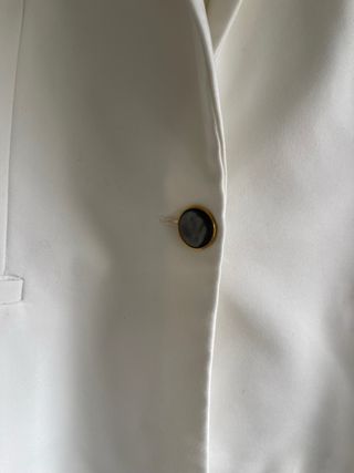 Blazer Zara Basic Blanca Talla M