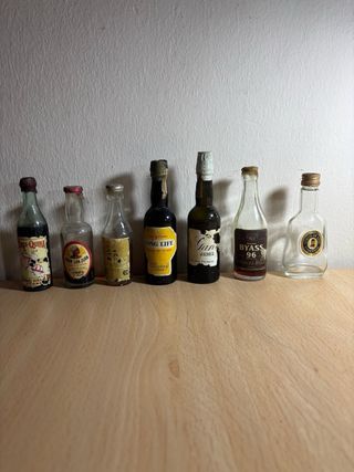 Lote Botellitas Miniatura Licor Vintage Vacías