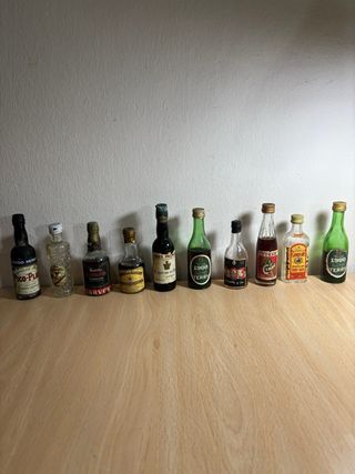 Lote Botellitas Miniatura Licor Vintage Vacías