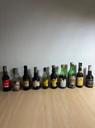 Lote Botellitas Miniatura Licor Vintage Vacías